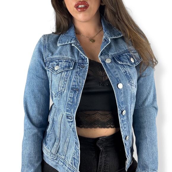 J. CREW light blue wash fitted denim jacket - Picture 15 of 16